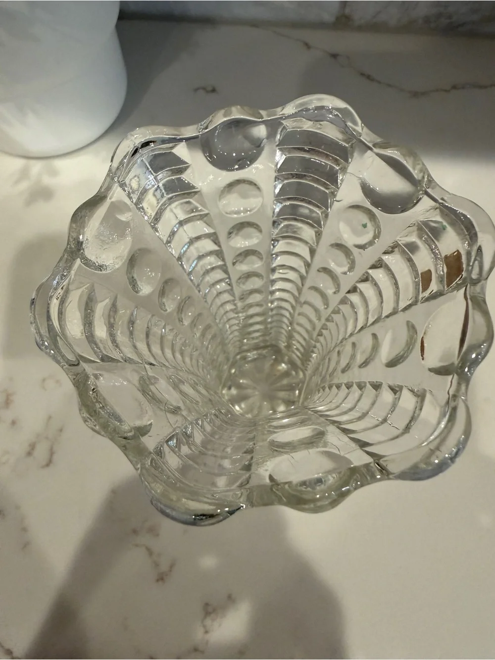 Vintage vase Indiana Glass Mayflower Clear Glass bud Vase
